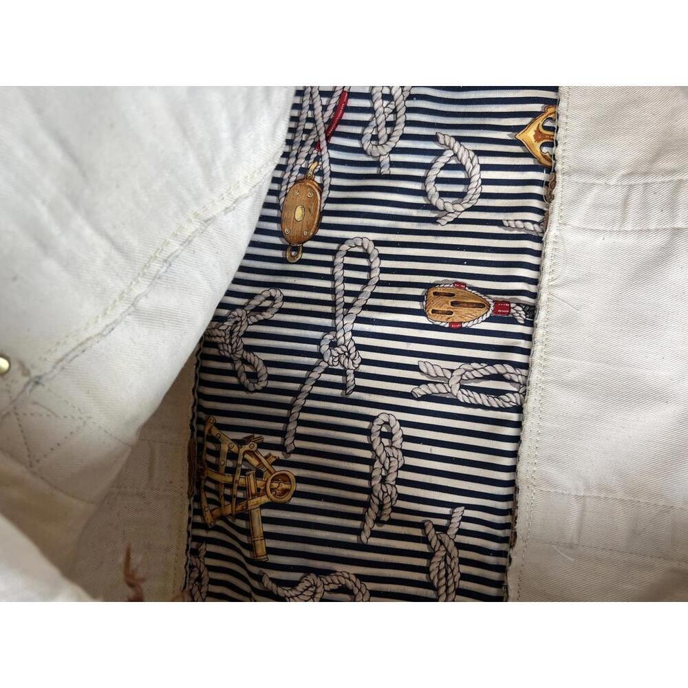 Nautical Patterned Canvas Weekender /Duffle Bag W… - image 8